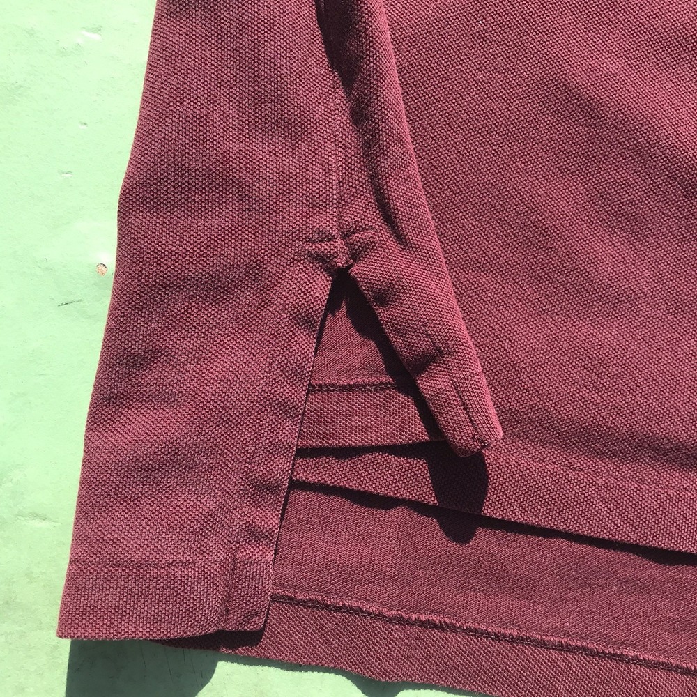 Ralph Lauren Polo Shirt Mens Large Dark Rose Burgundy Red Cotton Pony Logo Golf - Picture 5 of 9